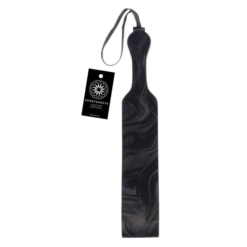 SPORTSHEETS Velvet Noir Loop Paddle - Black 42 cm Paddle Sportsheets